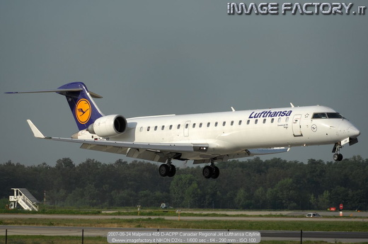 2007-08-24 Malpensa 405 D-ACPP Canadair Regional Jet Lufthansa Cityline